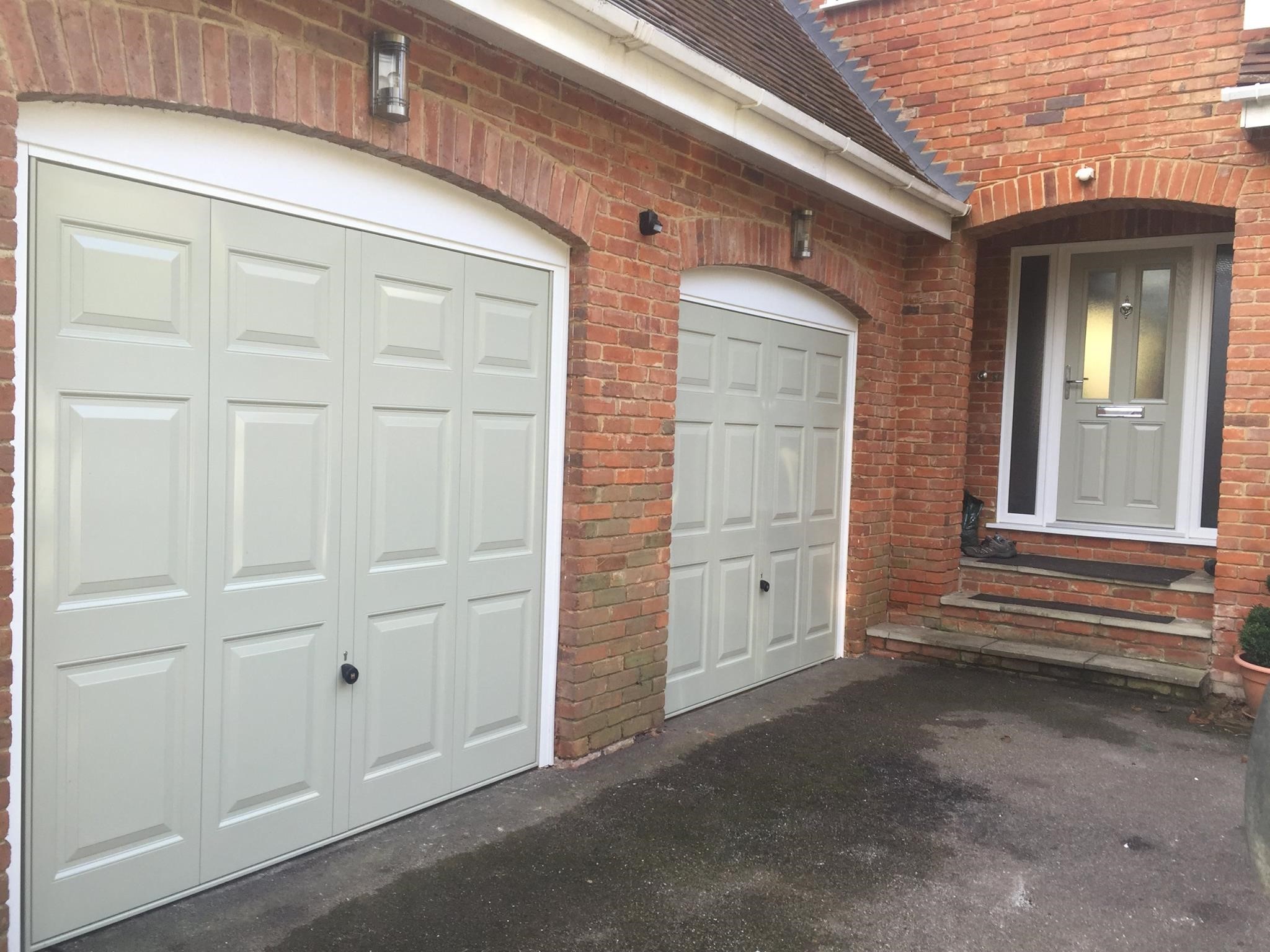 professional hormann georgian agate grey up and over garage door installation in Thame