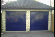 two separate garage doors before being converted to one