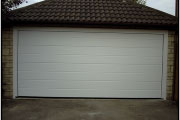 white garage door for two car garage